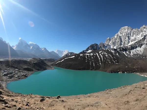 gokyo lake view from gokyo valley