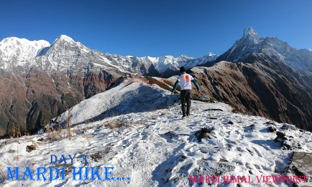 3 days mardi himal trek itinerary view from Mardi Viewpoint