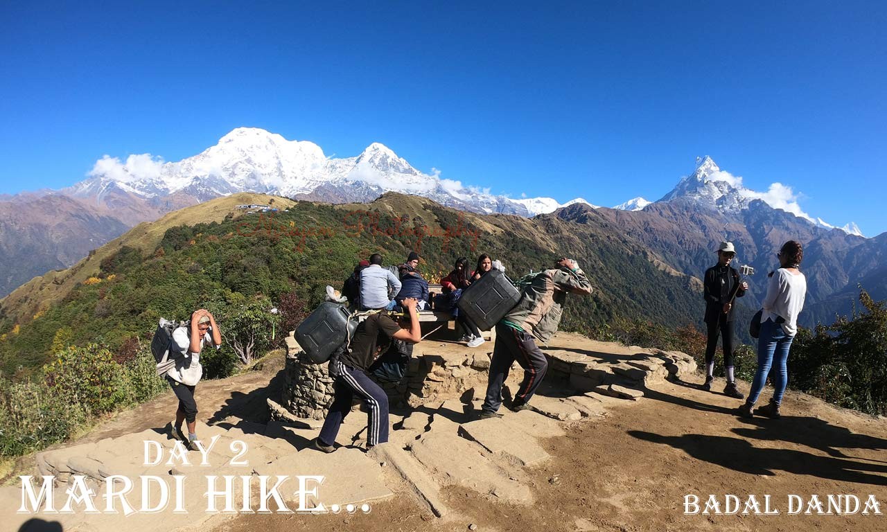 3 days mardi himal trek itinerary view from badal danda