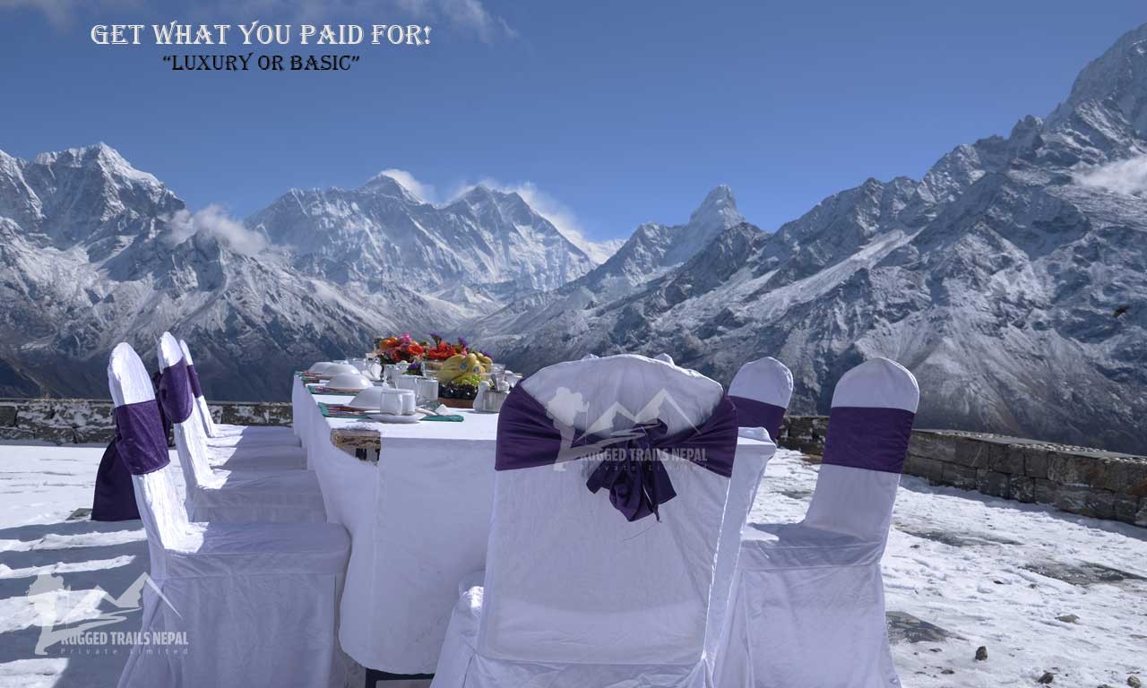 luxury tea house trekking in nepal