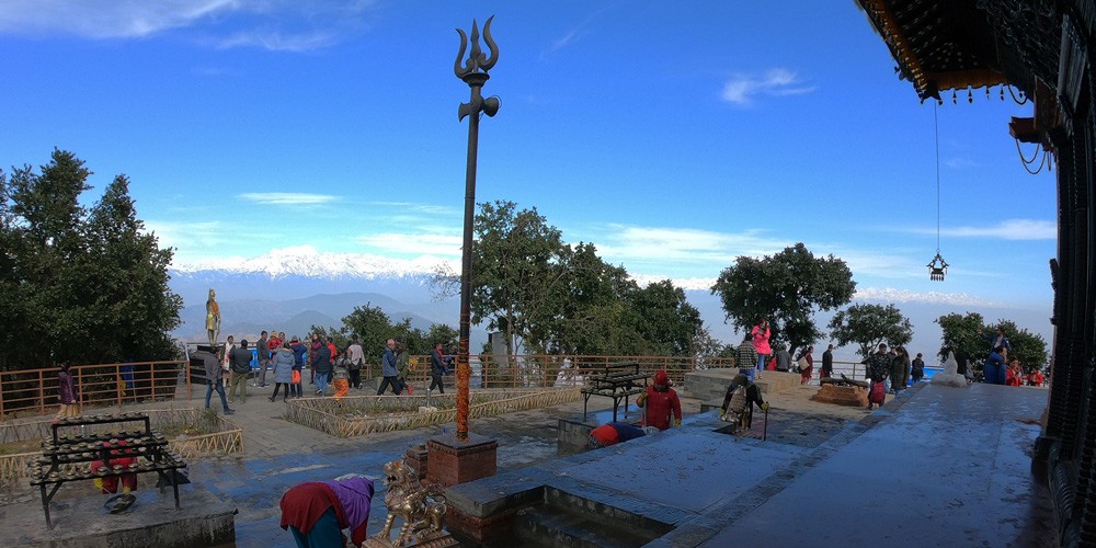 winter view from chandragiri hills temple