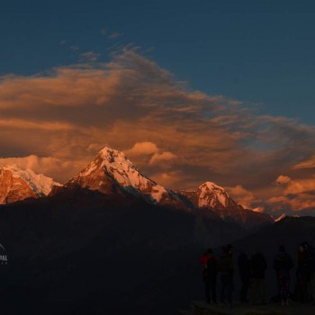 Ghorepani Poon HIll Trek in Autumn season / Sunset view from Poon HIll