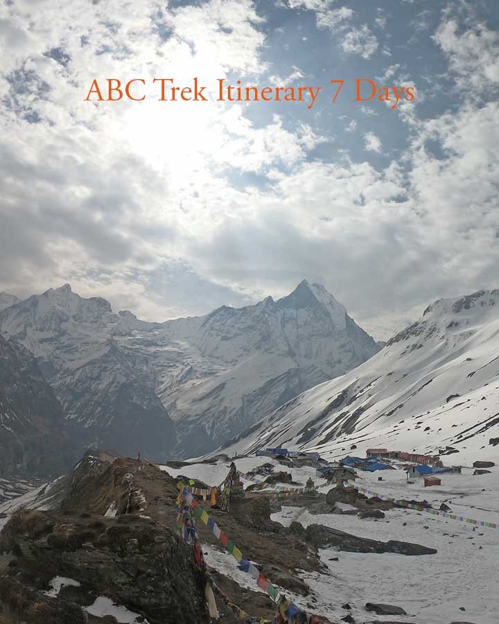 abc trek itinerary 7 days