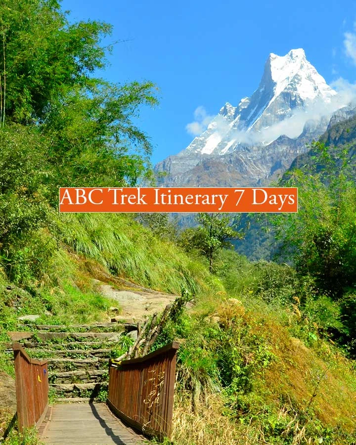 abc trek itinerary chhomrong to dovan
