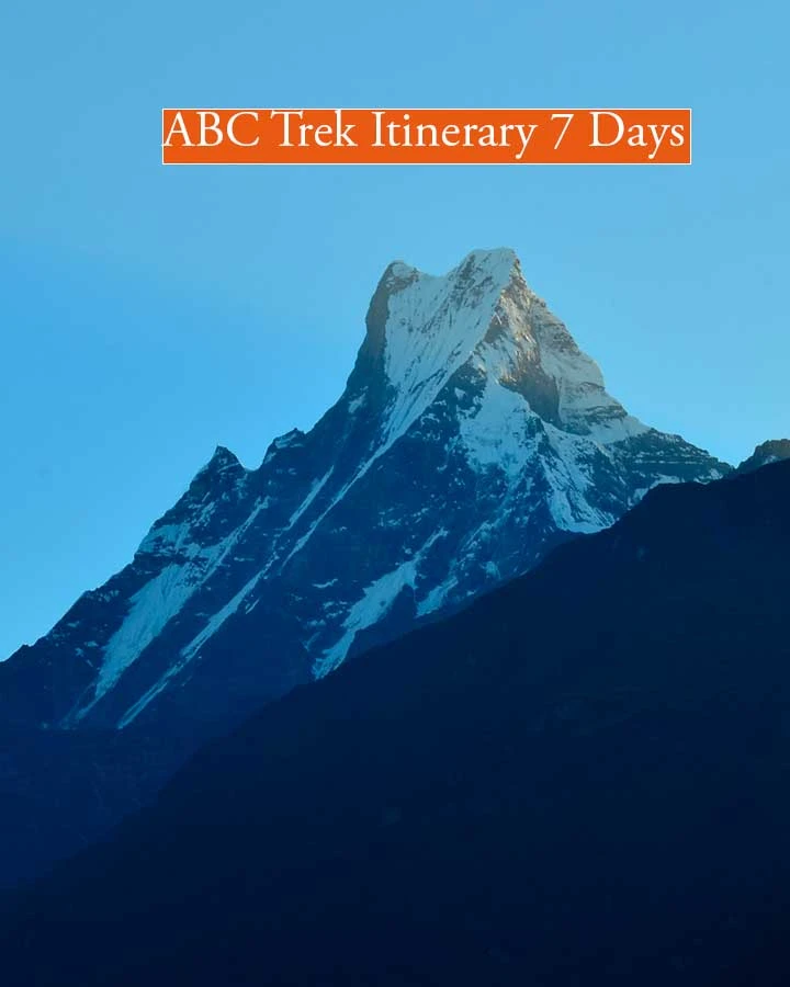 abc trek itinerary ghandruk to chhomrong