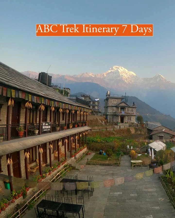 abc trek itinerary pokhara to ghandruk